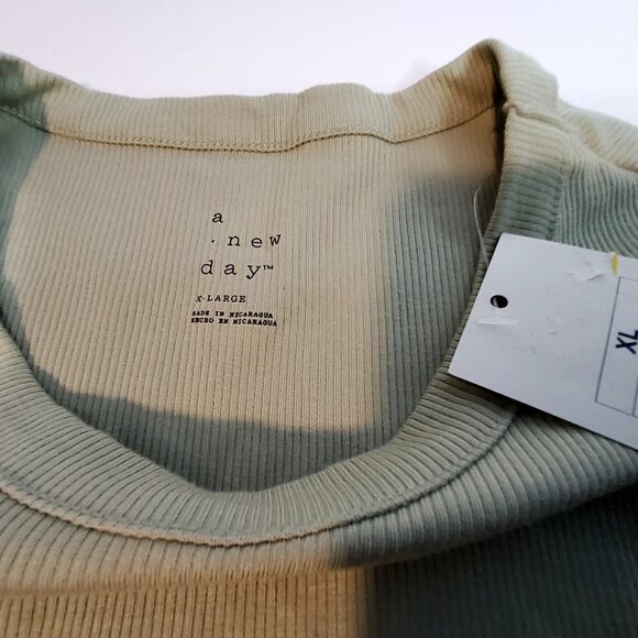 A New Day Light Green Sleeveless Ribbed Top Size XL Cotton Blend Comfortable fit - Picture 4 of 8